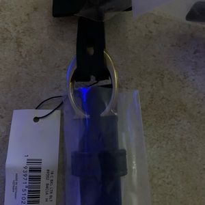 Brand new Coach black leather “C” buckle belt